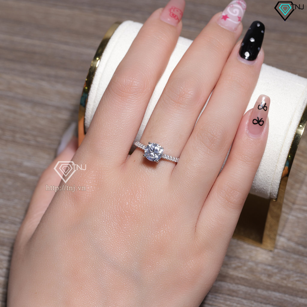 Nhẫn bạc nữ xi kim sang trọng đẹp NN0573-XK
