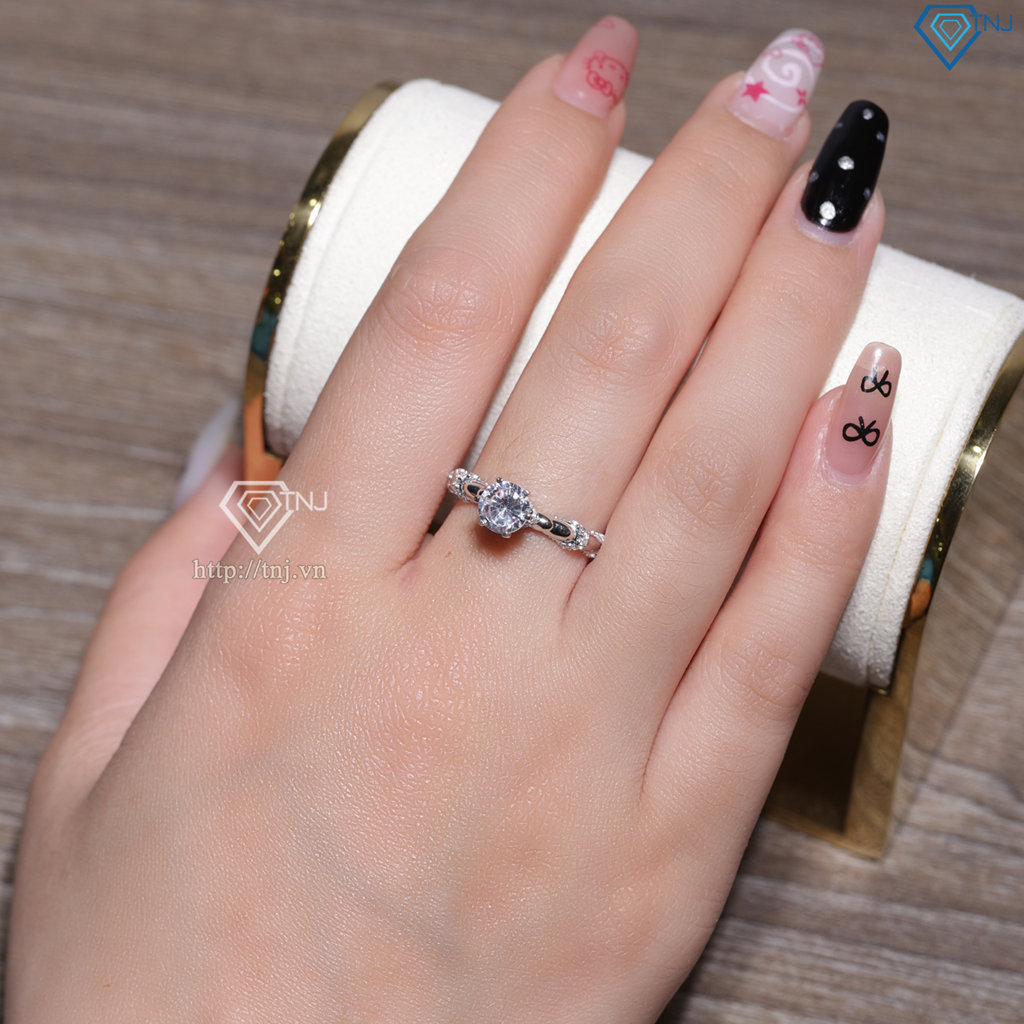 Nhẫn bạc nữ xi kim 925 thiết kế NN0574-XK
