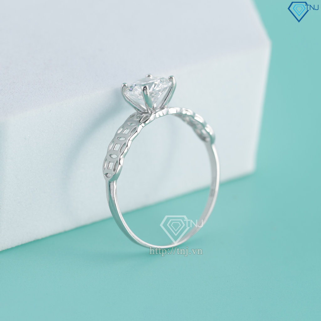 Nhẫn bạc nữ kim tiền xi kim đính đá giá rẻ NNXK0421