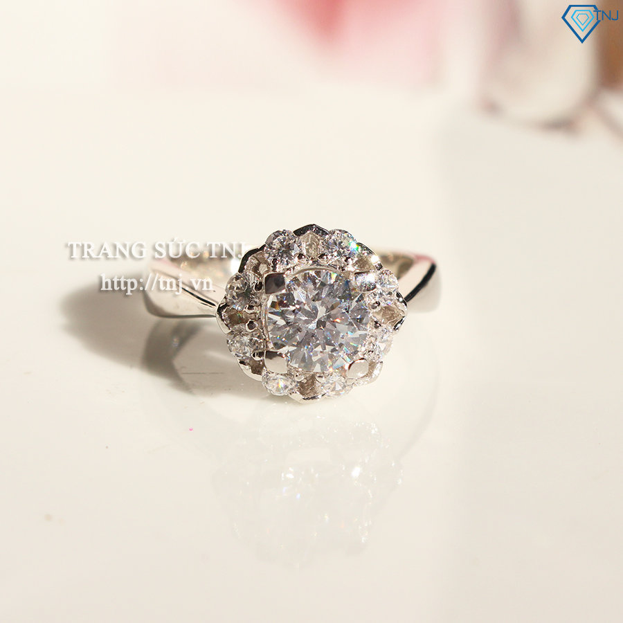 nhẫn bạc nữ đẹp đính đá  cao cấp NN0200