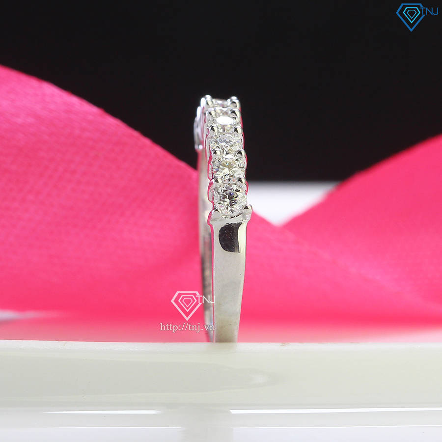 Nhẫn bạc nữ đính full kim cương Moissanite - Kiểm định GRA NNM0057