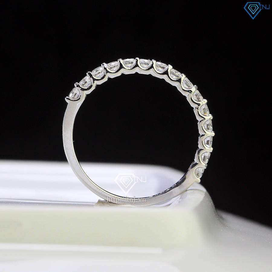 Nhẫn bạc nữ đính full kim cương Moissanite - Kiểm định GRA NNM0059