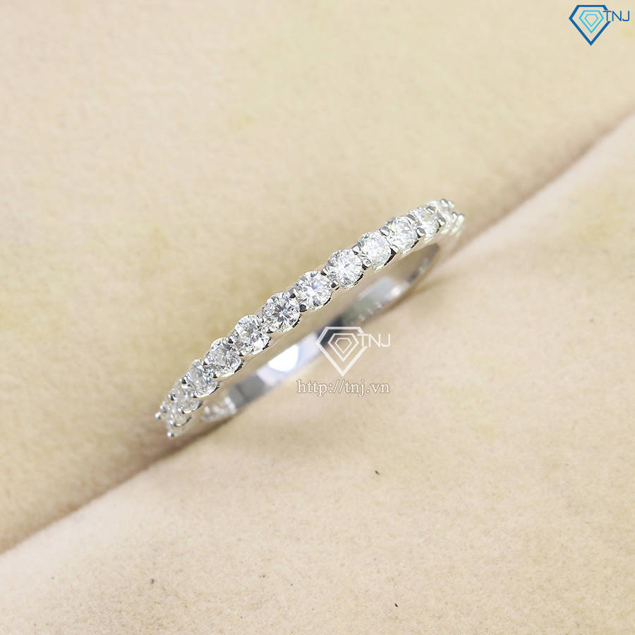 Nhẫn bạc nữ đính full kim cương Moissanite - Kiểm định GRA NNM0059